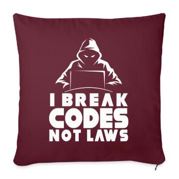 Expertise en cybersécurité des hackers éthiques - Housse de coussin décorative 45 x 45 cm - bordeaux - Devant