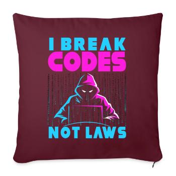 Expertise en cybersécurité des hackers éthiques - Housse de coussin décorative 45 x 45 cm - bordeaux - Devant