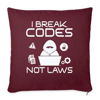 Expertise en cybersécurité des hackers éthiques - Housse de coussin décorative 45 x 45 cm - bordeaux - Devant