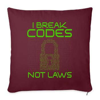 Expertise en cybersécurité des hackers éthiques - Housse de coussin décorative 45 x 45 cm - bordeaux - Devant