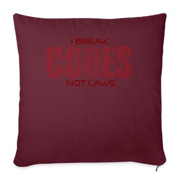 Expertise en cybersécurité des hackers éthiques - Housse de coussin décorative 45 x 45 cm - bordeaux - Devant