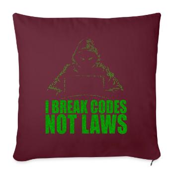 Expertise en cybersécurité des hackers éthiques - Housse de coussin décorative 45 x 45 cm - bordeaux - Devant