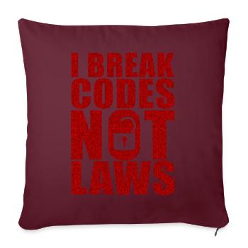 Expertise en cybersécurité des hackers éthiques - Housse de coussin décorative 45 x 45 cm - bordeaux - Devant