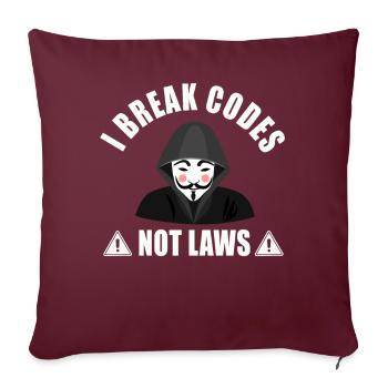 Expertise en cybersécurité des hackers éthiques - Housse de coussin décorative 45 x 45 cm - bordeaux - Devant