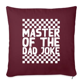 Blagues Maître Drôle Papa Style Parfait - Housse de coussin décorative 45 x 45 cm - bordeaux - Devant