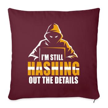 Expertise en cybersécurité des hackers éthiques - Housse de coussin décorative 45 x 45 cm - bordeaux - Devant