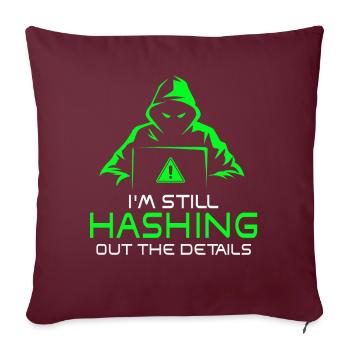 Expertise en cybersécurité des hackers éthiques - Housse de coussin décorative 45 x 45 cm - bordeaux - Devant