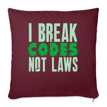Expertise en cybersécurité des hackers éthiques - Housse de coussin décorative 45 x 45 cm - bordeaux - Devant