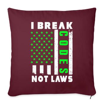 Expertise en cybersécurité des hackers éthiques - Housse de coussin décorative 45 x 45 cm - bordeaux - Devant