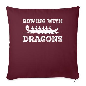 Ramer avec Dragons Dragons Dragonboat - Housse de coussin décorative 45 x 45 cm - bordeaux - Devant