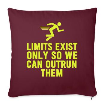 Les limites n’existent que pour que nous puissions les dépasser - Housse de coussin décorative 45 x 45 cm - bordeaux - Devant