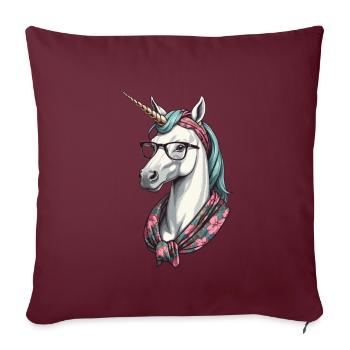 Maman Licorne Maman Drôle Maman Fête des Mères - Housse de coussin décorative 45 x 45 cm - bordeaux - Devant