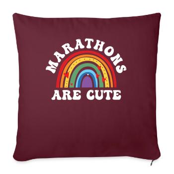 Les marathons sont mignons pour l’ultramarathon - Housse de coussin décorative 45 x 45 cm - bordeaux - Devant