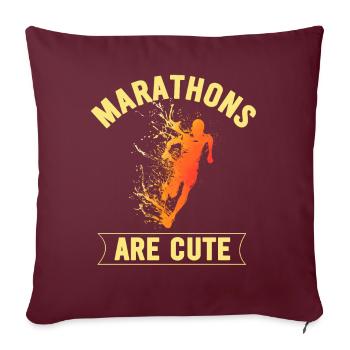 Les marathons sont mignons pour l’ultramarathon - Housse de coussin décorative 45 x 45 cm - bordeaux - Devant