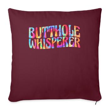 Chuchoteur de trou du cul - Housse de coussin décorative 45 x 45 cm - bordeaux - Devant