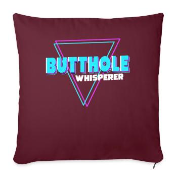 Chuchoteur de trou du cul - Housse de coussin décorative 45 x 45 cm - bordeaux - Devant