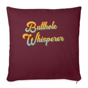 Chuchoteur de trou du cul - Housse de coussin décorative 45 x 45 cm - bordeaux - Devant