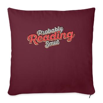 Probablement en train de lire du charbon Vintage Books Smut - Housse de coussin décorative 45 x 45 cm - bordeaux - Devant