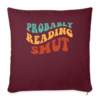 Wahrscheinlich lesen Schmutz Vintage-Bücher Schmutz - Sofakissenbezug 45 x 45 cm - Burgunderrot - Vorne