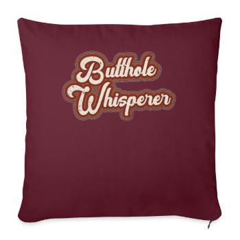 Chuchoteur de trou du cul - Housse de coussin décorative 45 x 45 cm - bordeaux - Devant