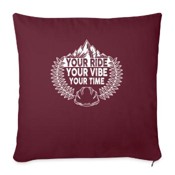 Your Ride Your Vibe Your Time Chopper - Housse de coussin décorative 45 x 45 cm - bordeaux - Devant