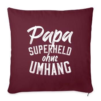 Super-héros Papa Anniversaire Papa Style Parfait - Housse de coussin décorative 45 x 45 cm - bordeaux - Devant