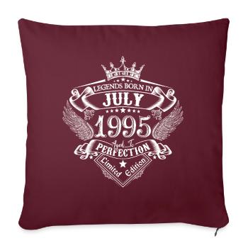 Juli 1995 Geburtstag Juli 1995 Juli - Sofakissenbezug 45 x 45 cm - Burgunderrot - Vorne