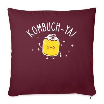 Kombucha-Ya Kombucha-Liebhaber-Spaß-Design - Sofakissenbezug 45 x 45 cm - Burgunderrot - Vorne