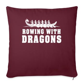 Ramer avec Dragons Dragons Dragonboat - Housse de coussin décorative 45 x 45 cm - bordeaux - Devant