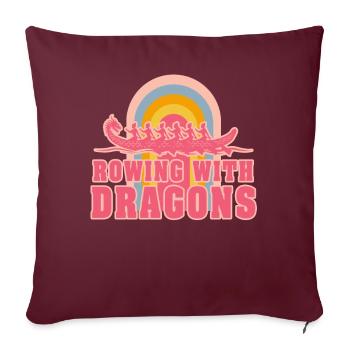 Ramer avec Dragons Dragons Dragonboat - Housse de coussin décorative 45 x 45 cm - bordeaux - Devant