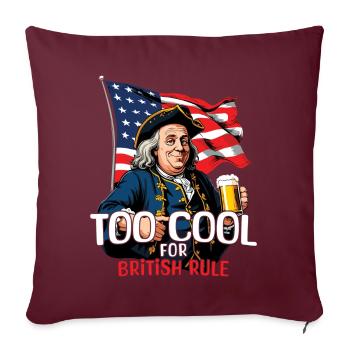 Pas de règle britannique Célébrez le - Housse de coussin décorative 45 x 45 cm - bordeaux - Devant