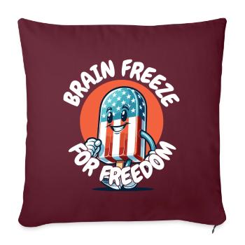 Brain Freeze Rétro Vintage Design Juillet Ice On - Housse de coussin décorative 45 x 45 cm - bordeaux - Devant
