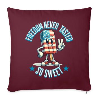 Taste of Freedom 4 juillet Ice Cream Design - Housse de coussin décorative 45 x 45 cm - bordeaux - Devant