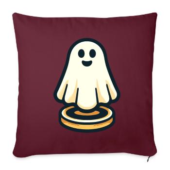 Drôle Vintage Fantôme Rétro Art Style Halloween - Housse de coussin décorative 45 x 45 cm - bordeaux - Devant