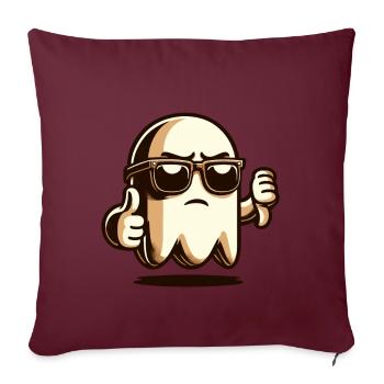 Cool fantôme drôle fête d’Halloween - Housse de coussin décorative 45 x 45 cm - bordeaux - Devant