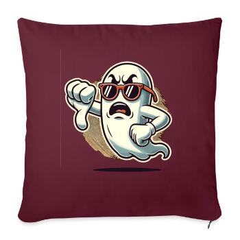 Cool Ghost Gibt Daumen Runter Halloween Geist - Sofakissenbezug 45 x 45 cm - Burgunderrot - Vorne