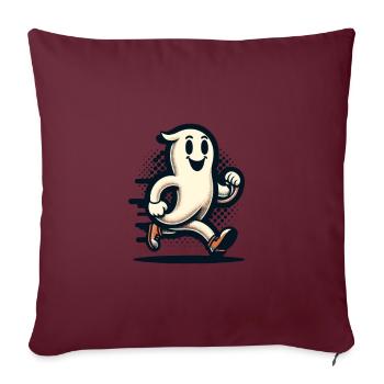 Lustiger Vintage Geist Retro Kunst Stil - Sofakissenbezug 45 x 45 cm - Burgunderrot - Vorne
