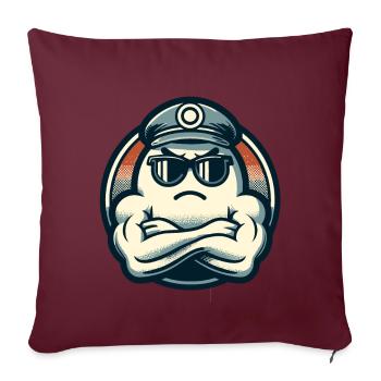 Cool fantôme musclé bodybuilder drôle Halloween - Housse de coussin décorative 45 x 45 cm - bordeaux - Devant
