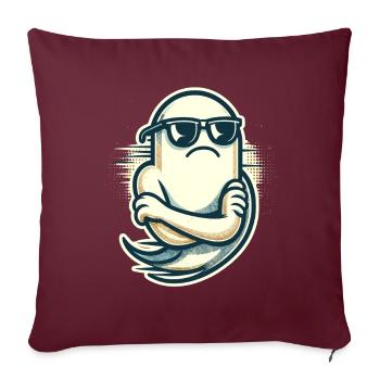 Cool fantôme Vintage Art Style Halloween Party - Housse de coussin décorative 45 x 45 cm - bordeaux - Devant