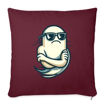 Cool fantôme Vintage Style artistique Drôle Halloween - Housse de coussin décorative 45 x 45 cm - bordeaux - Devant