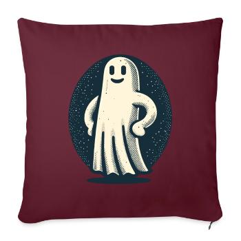 Lustiger Vintage Geist Retro Kunst Stil - Sofakissenbezug 45 x 45 cm - Burgunderrot - Vorne