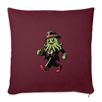Drôle Cthulhu Politicien Dystopique Kraken - Housse de coussin décorative 45 x 45 cm - bordeaux - Devant