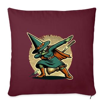 Dabbing Witch Halloween Costume Décoration - Housse de coussin décorative 45 x 45 cm - bordeaux - Devant