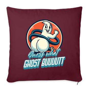 Devinez ce que les fantômes disent drôles de fantômes - Housse de coussin décorative 45 x 45 cm - bordeaux - Devant
