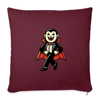 Rétro Vintage Style Halloween Costume Décoration Vampire - Housse de coussin décorative 45 x 45 cm - bordeaux - Devant
