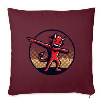 Dabbing Devil Drôle Dabbing Design - Housse de coussin décorative 45 x 45 cm - bordeaux - Devant