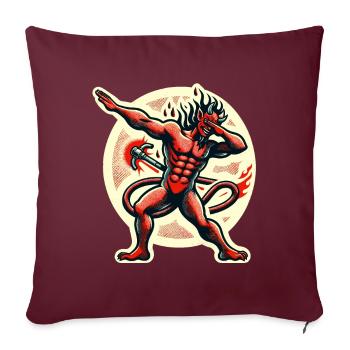 Dabbing Devil Drôle Dabbing Design Costume - Housse de coussin décorative 45 x 45 cm - bordeaux - Devant