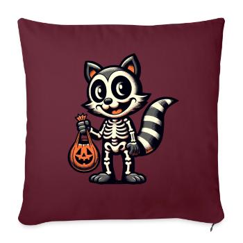 Raton laveur mort-vivant Drôle Amateur de raton laveur - Housse de coussin décorative 45 x 45 cm - bordeaux - Devant