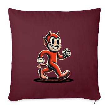 Décoration de costume d’Halloween Style vintage rétro - Housse de coussin décorative 45 x 45 cm - bordeaux - Devant