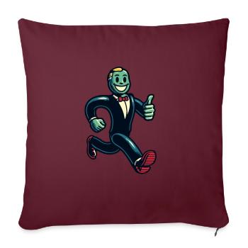 Rétro Vintage Style Halloween Zombie Costume Décoration - Housse de coussin décorative 45 x 45 cm - bordeaux - Devant